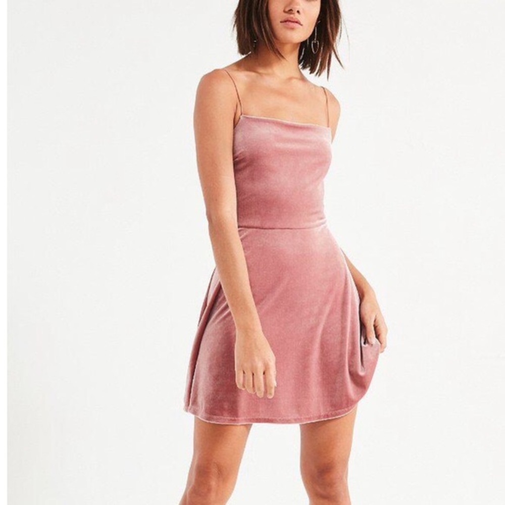 UO Velvet Black square neck dress